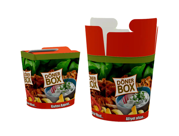 16 oz Döner Box (Standart Baskı)